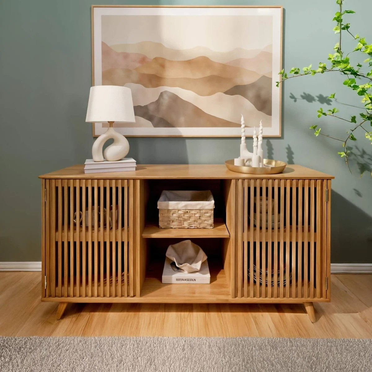 Mid-Century Modern 2-Door Sideboard - 59"