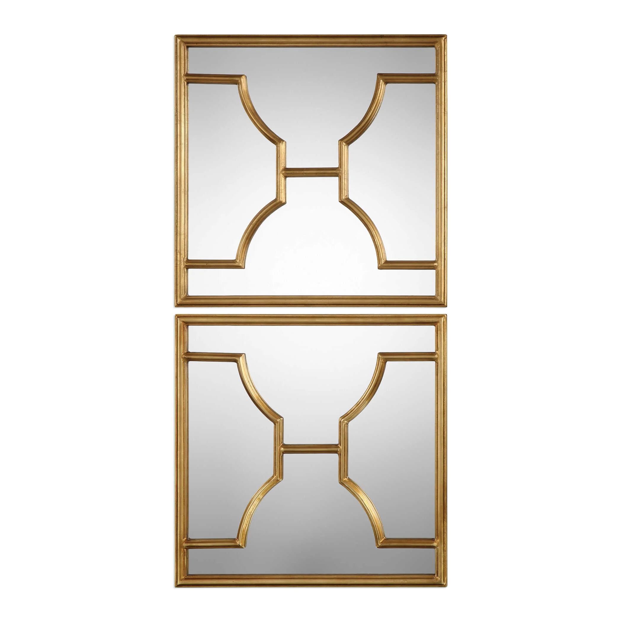 Misa Gold Square Mirrors Set of 2