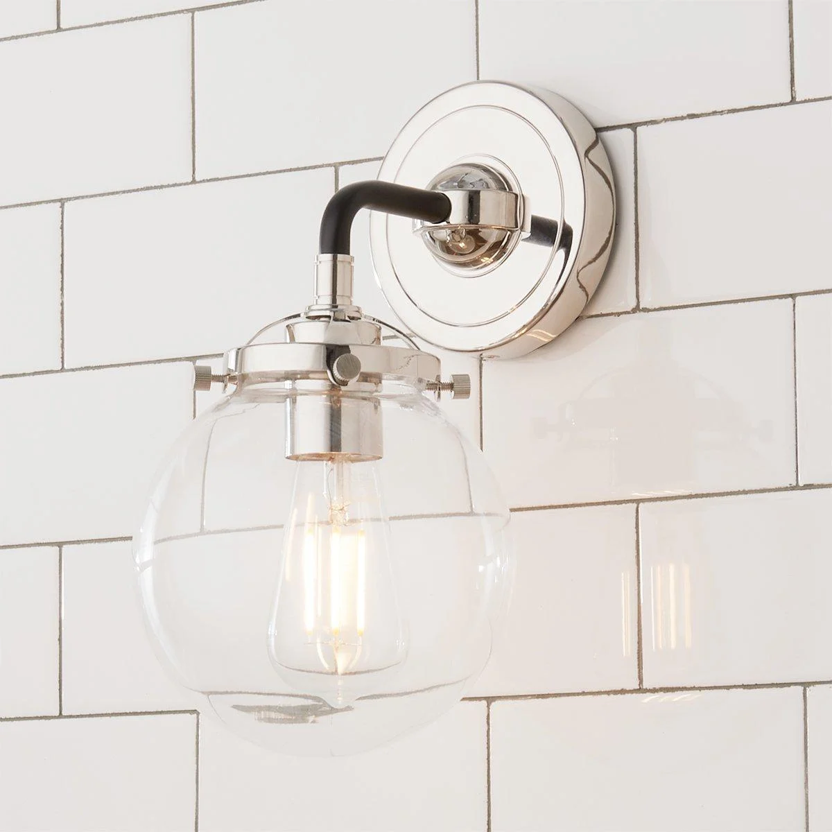 Mod Mix Clear Globe Sconce