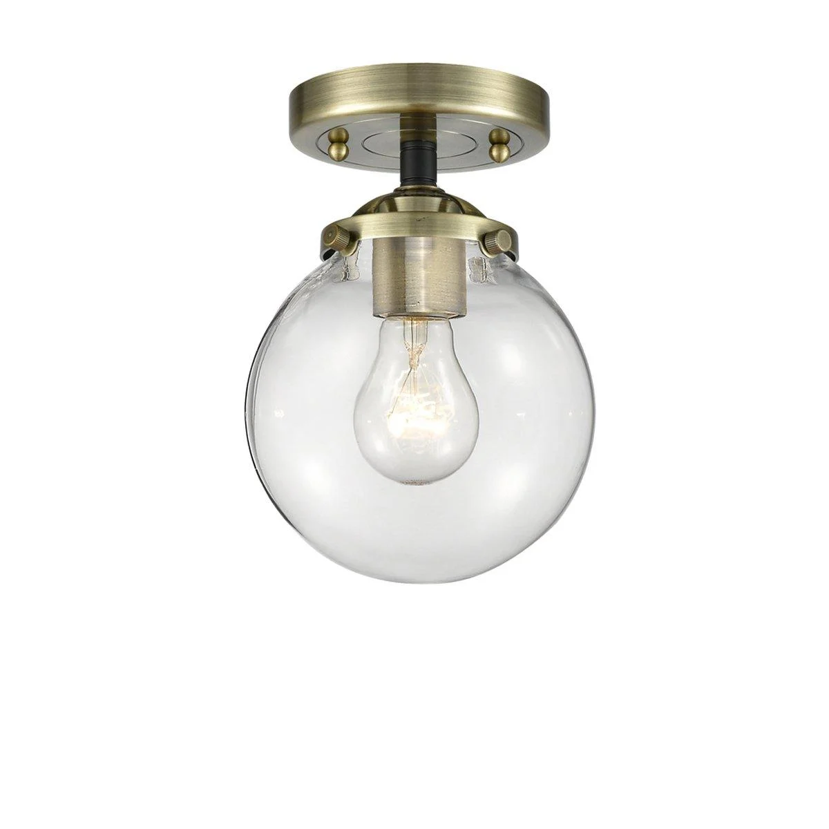 Mod Mix Clear Globe Semi-Flush Ceiling Light - Small