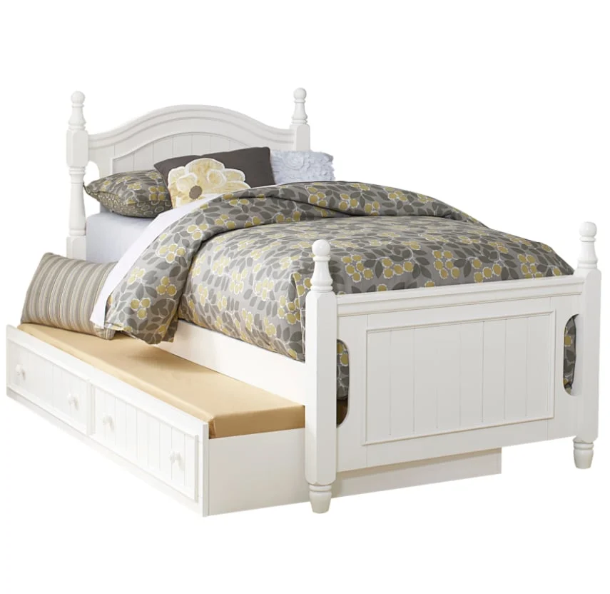 Modern Farmhouse Twin Bed with Twin Trundle