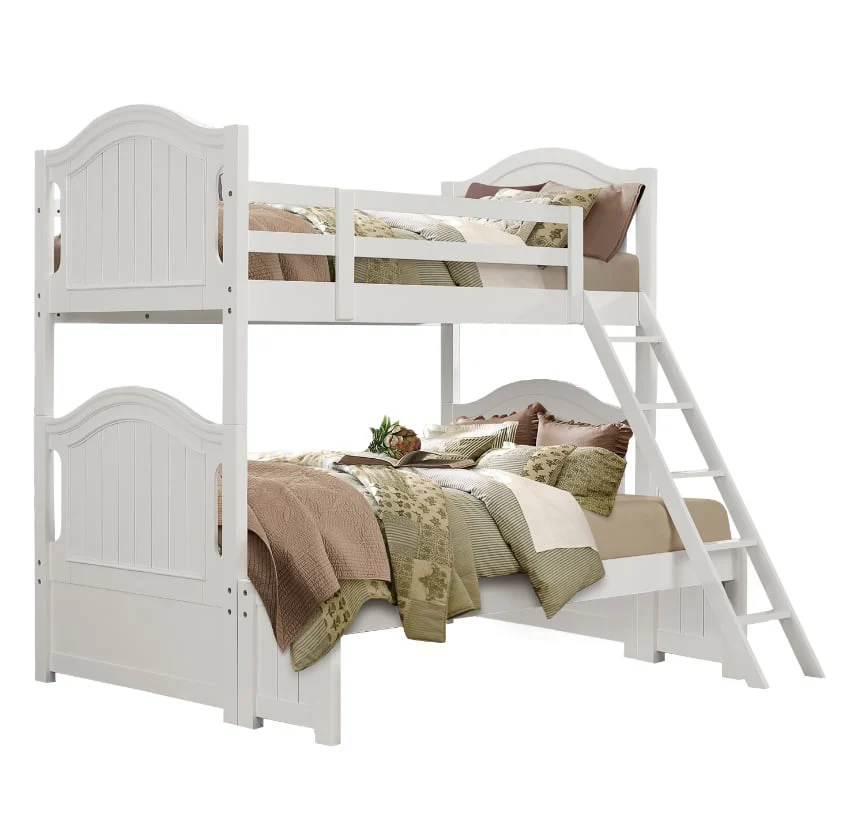 Modern Farmhouse Twin/Twin Bunk Bed with Ladder