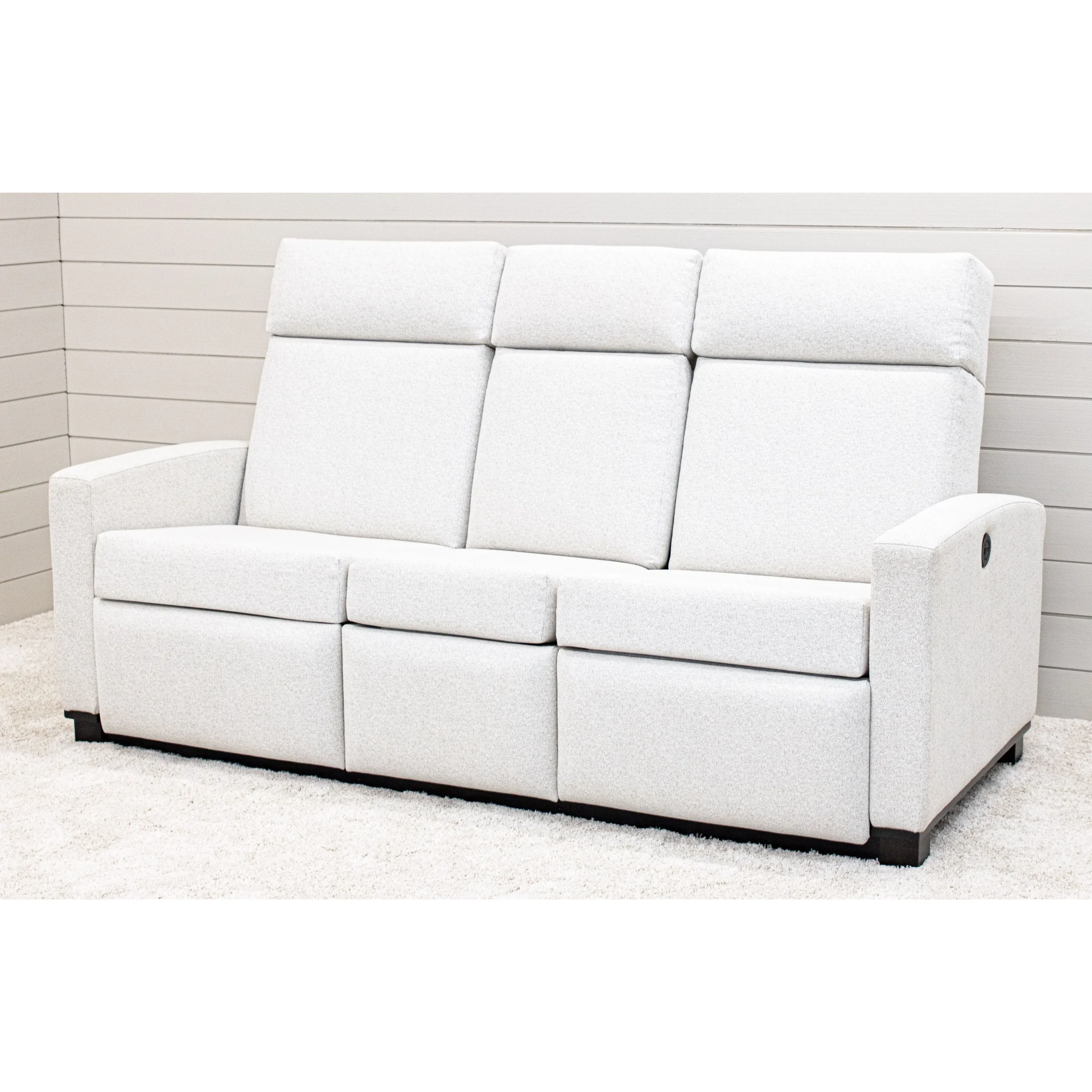 Modern Shaker White Reclining Sofa | 23-13