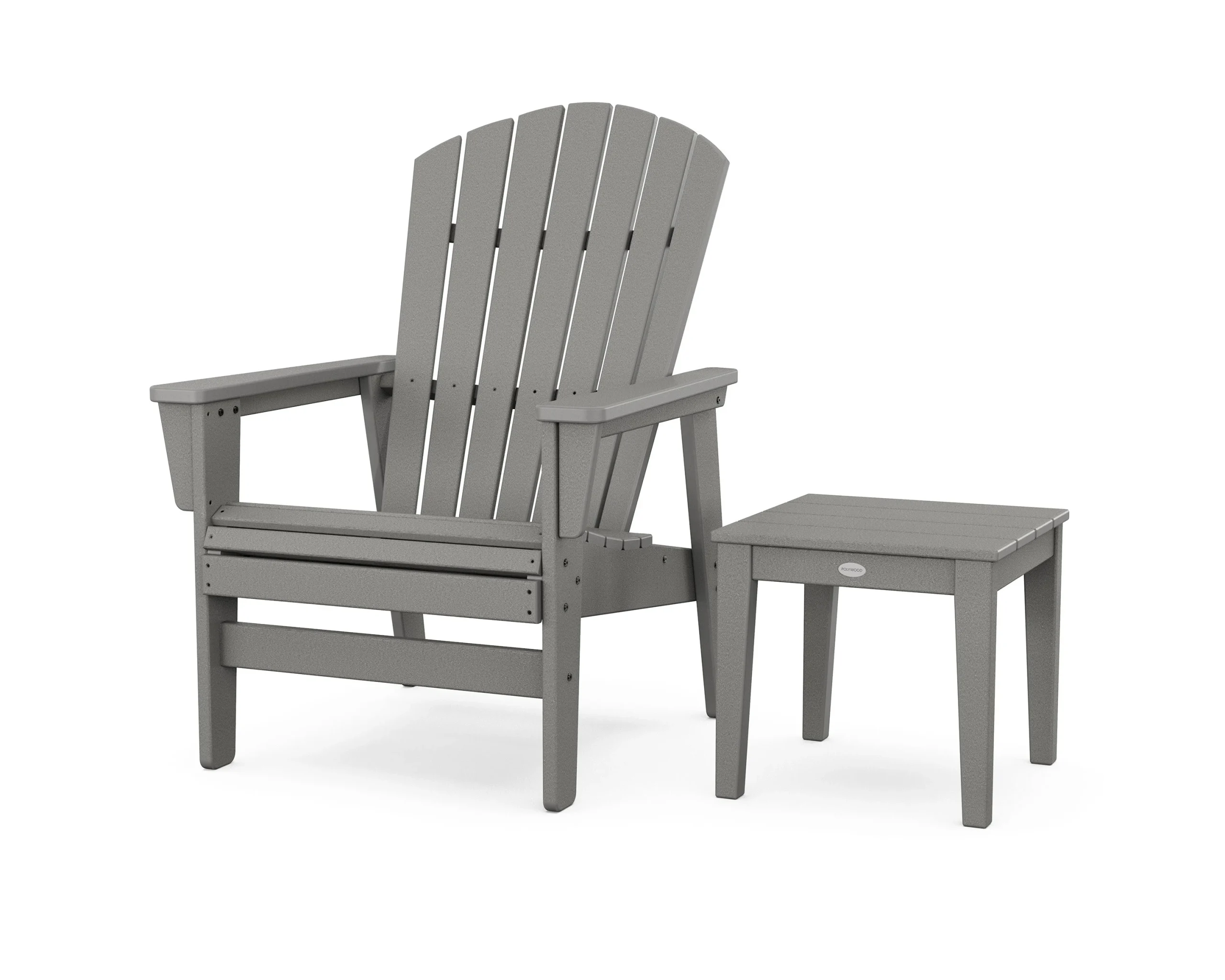 Nautical Grand Upright Adirondack Chair with Side Table