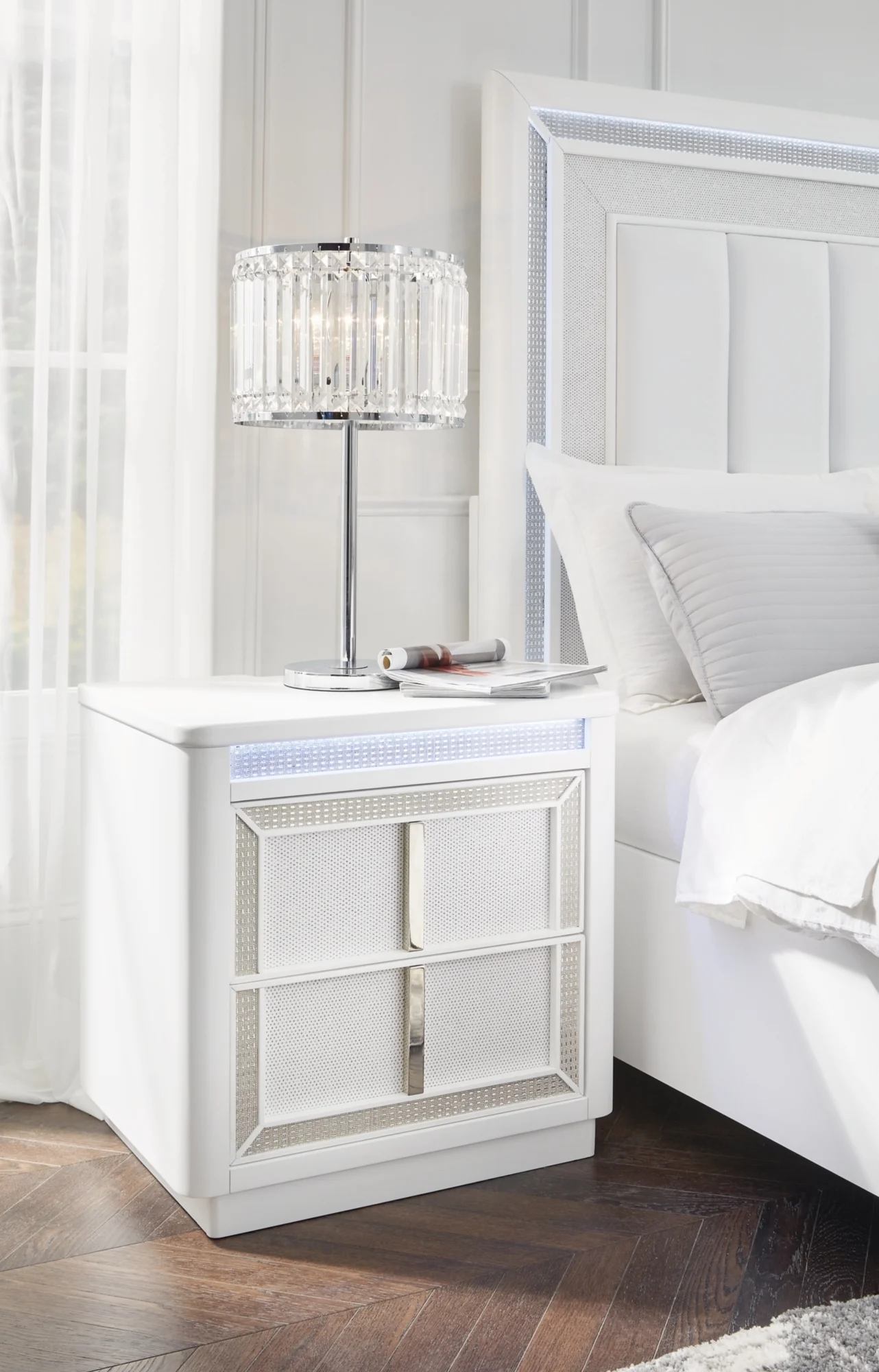 Nightstand with Built-in LED Lighting
