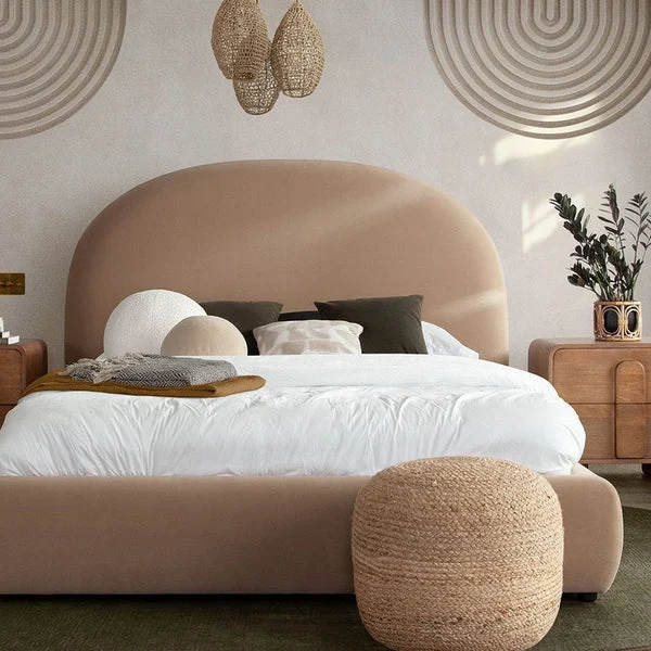 Nimes Jute Round Pouf | Hand-Woven Natural Fiber Ottoman & Floor Seating