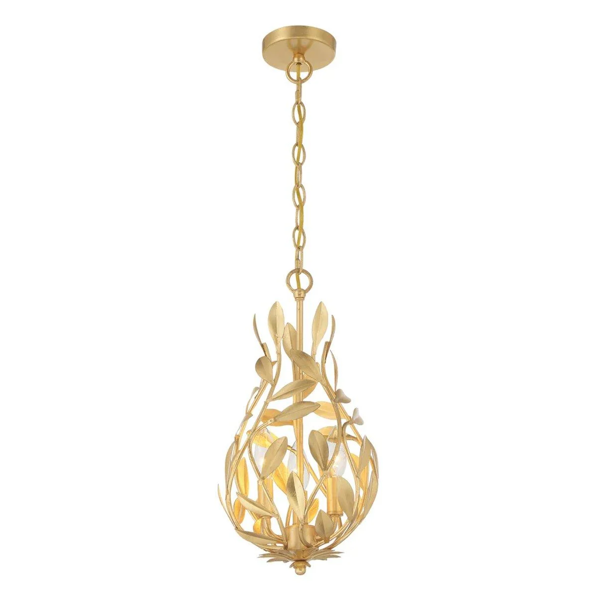 Olive Leaf Vine Lantern - 3 Light