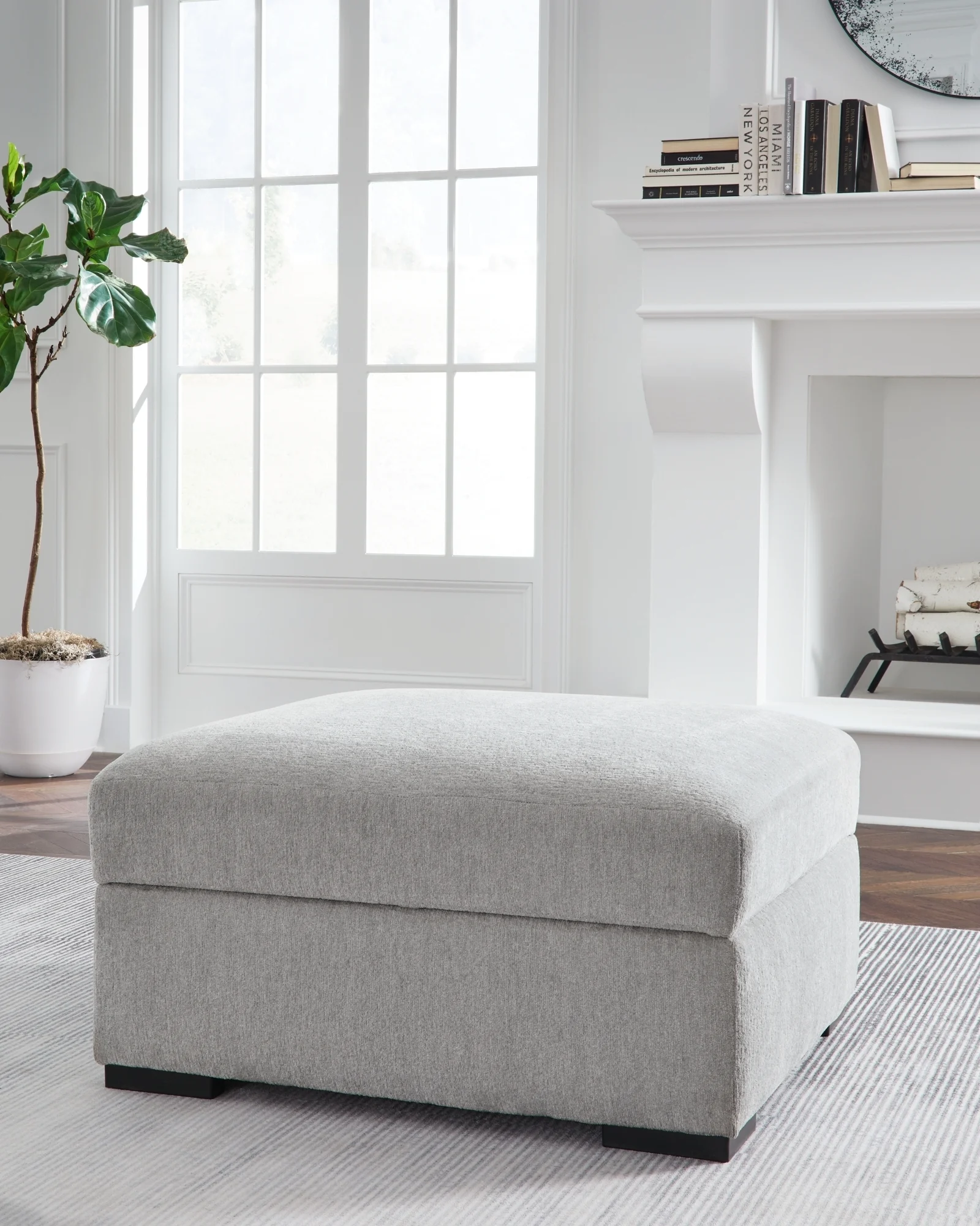 Ottoman With Storage in Performance Fabric