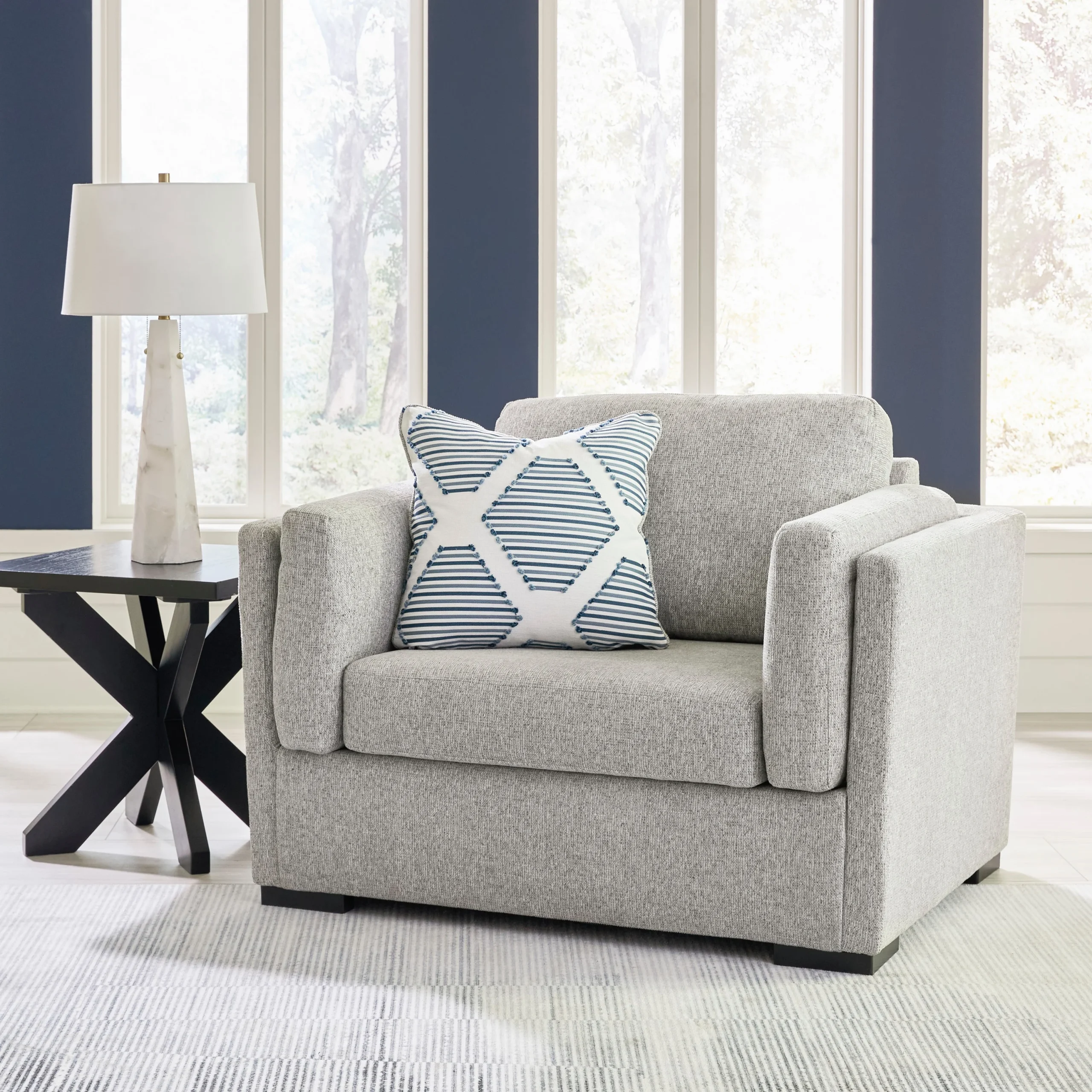 Oversized Chair with Arm Pillows