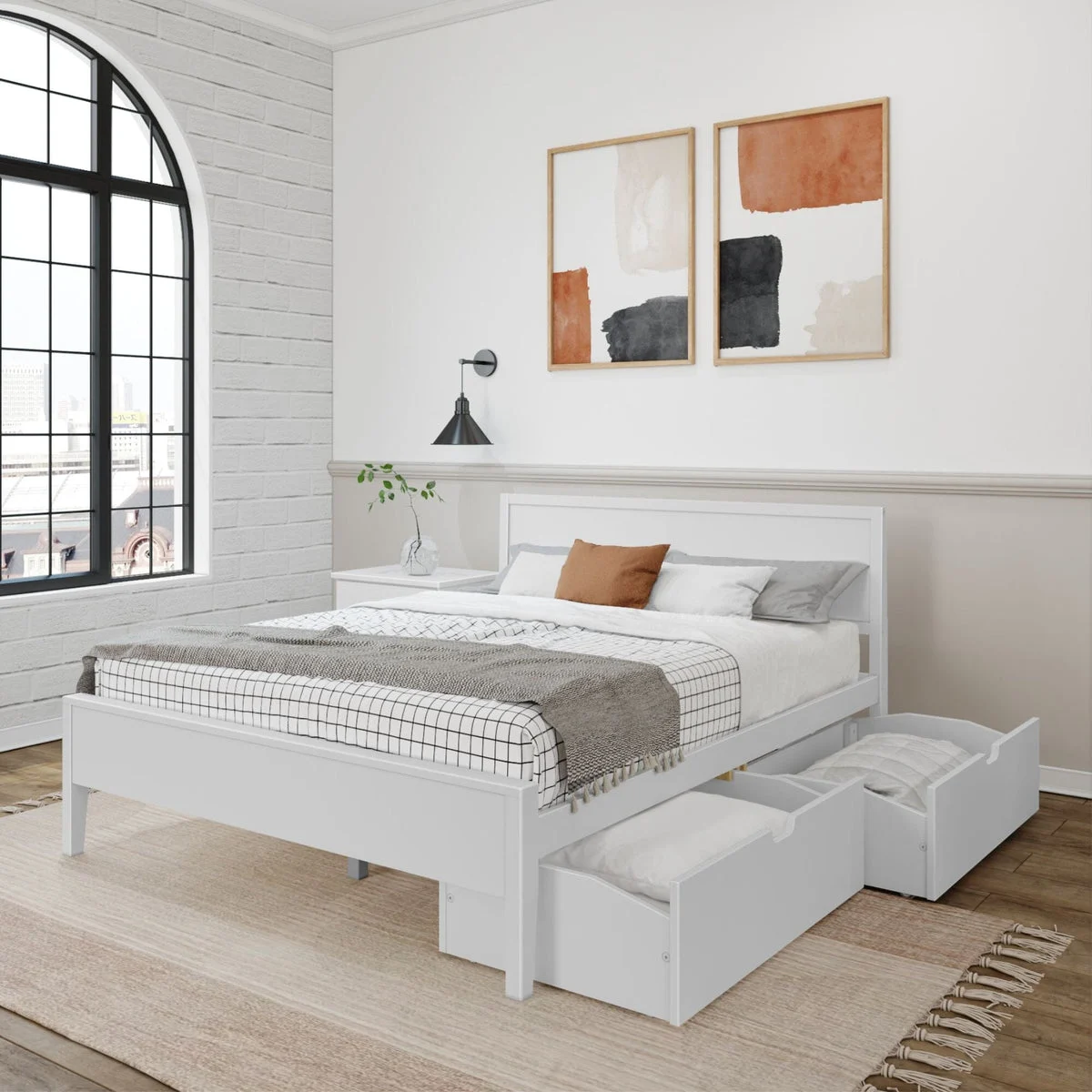 Panel Bed + Storage - Queen