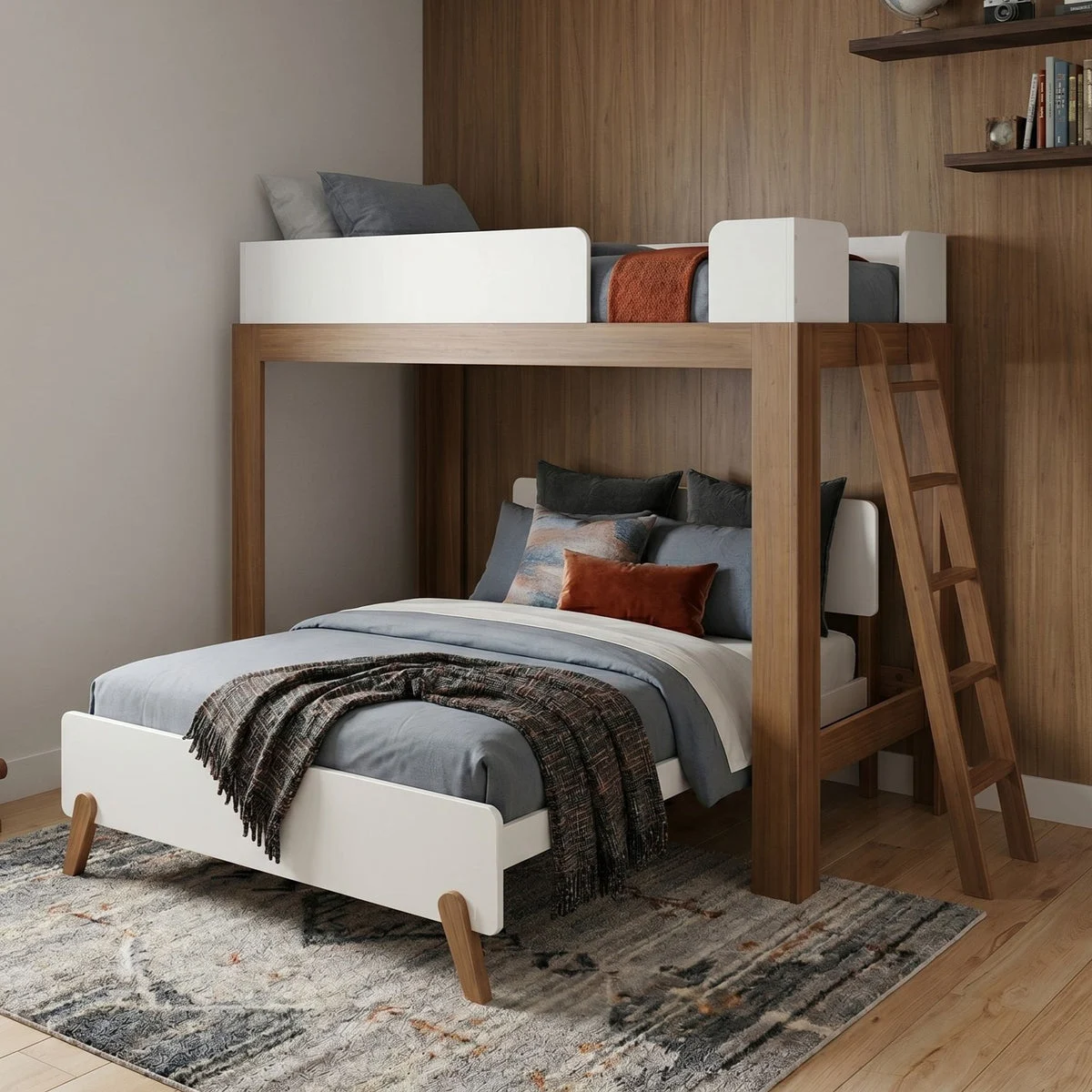 Parker L-Shaped Bunk Bed - Twin over Full