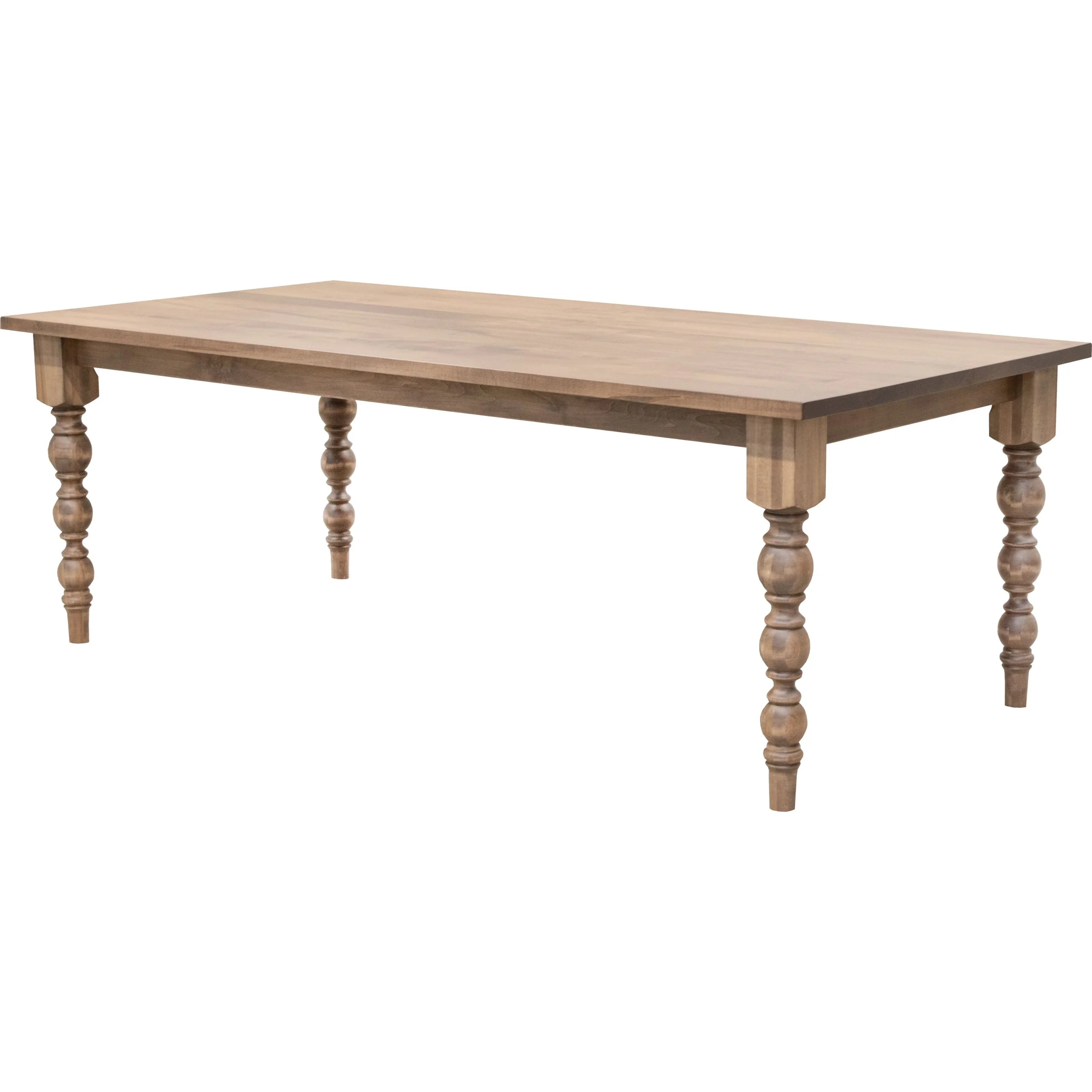Parson Turned Leg Maple Wood Large Extending Dining Table | WB