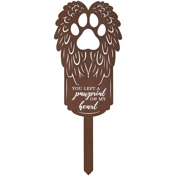 "Pawprint On My Heart" Memorial Garden Stake*