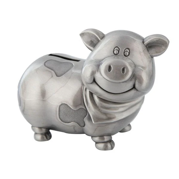 Pewter Pig & Cow Piggy Coin Banks-Unique and CUTE!ONLY at TPP!