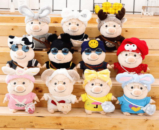 Plush Piggy Dress Up Dolls, 3 Sizes, SM to LARGE, Cutest Piggy EVER! *