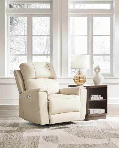 Power Leather Rocker Recliner