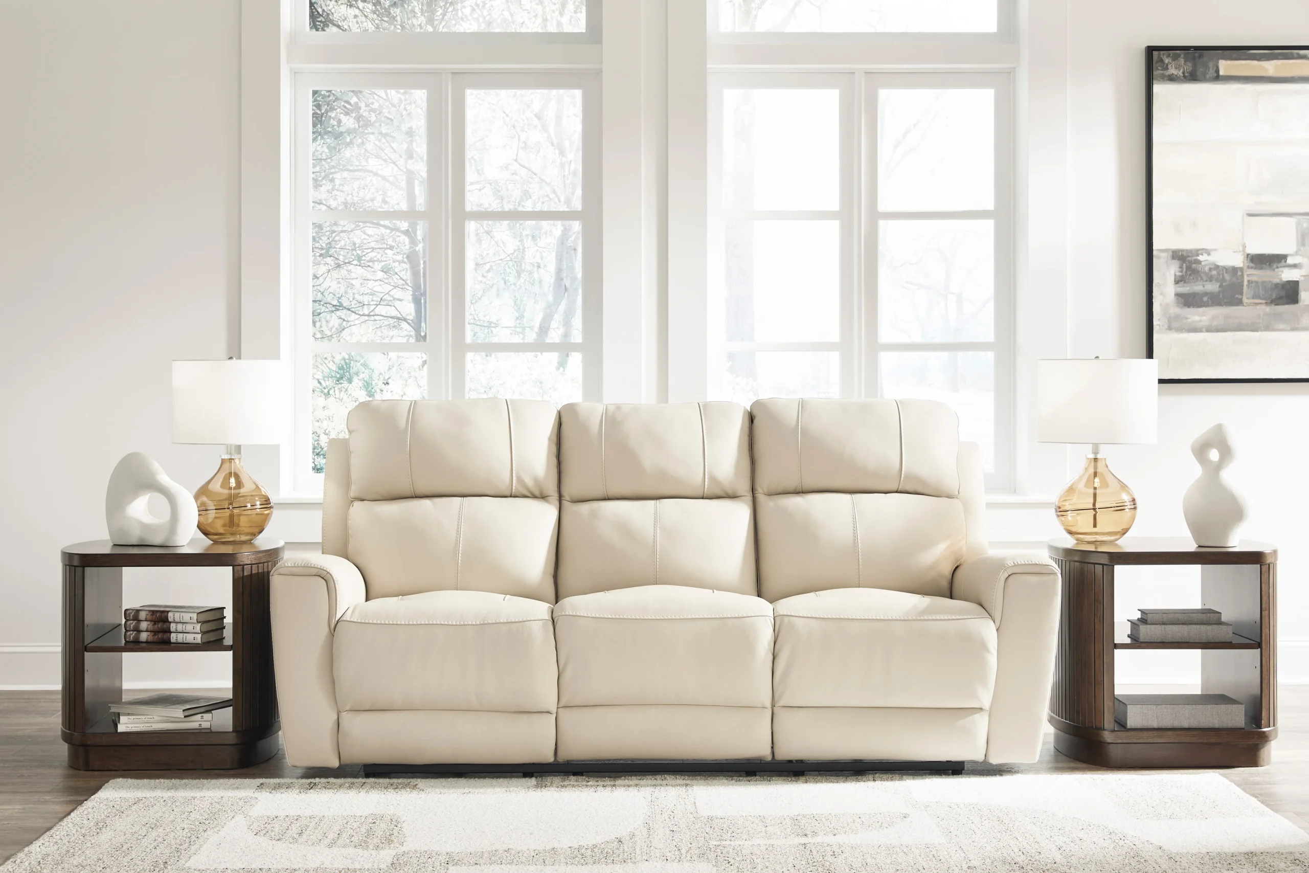 Power Reclining Leather Sofa
