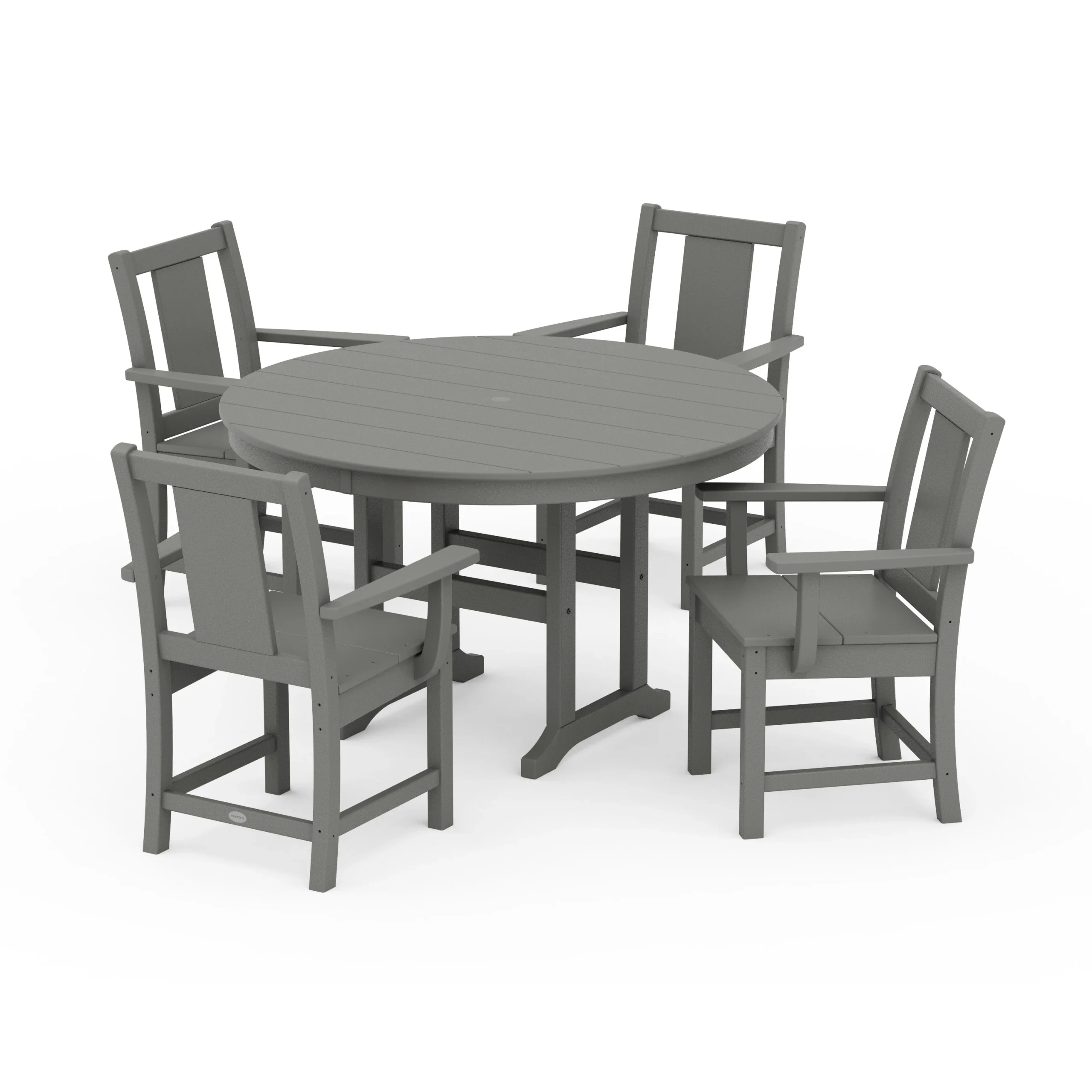 Prairie 5-Piece Round Farmhouse Dining Set