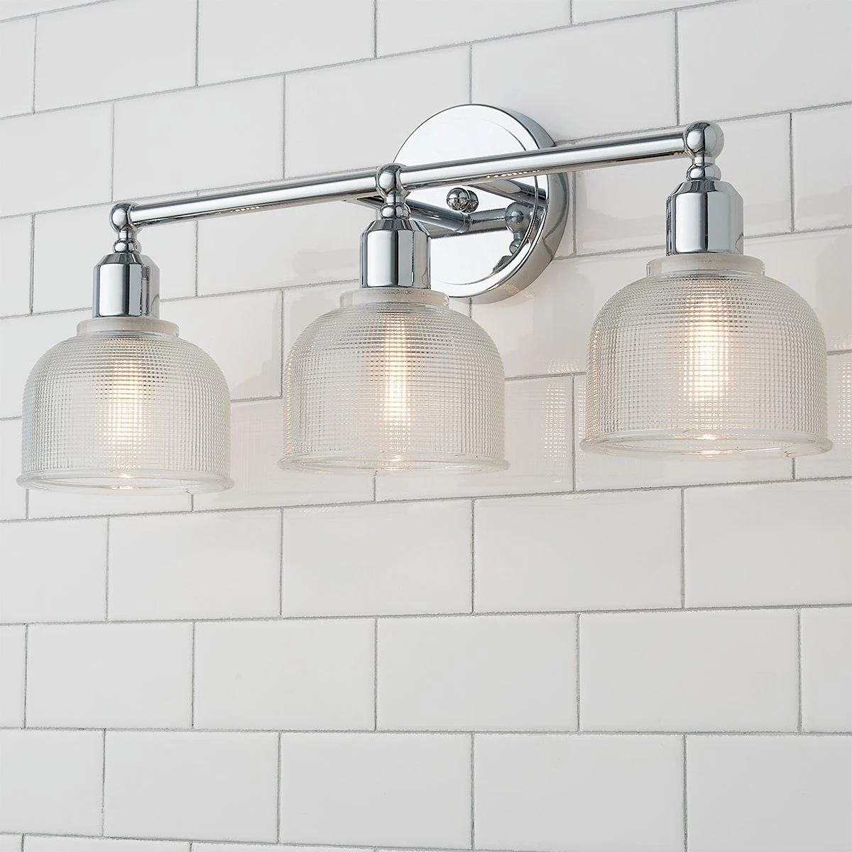 Prismatic Glass Vanity Light - 3 Light
