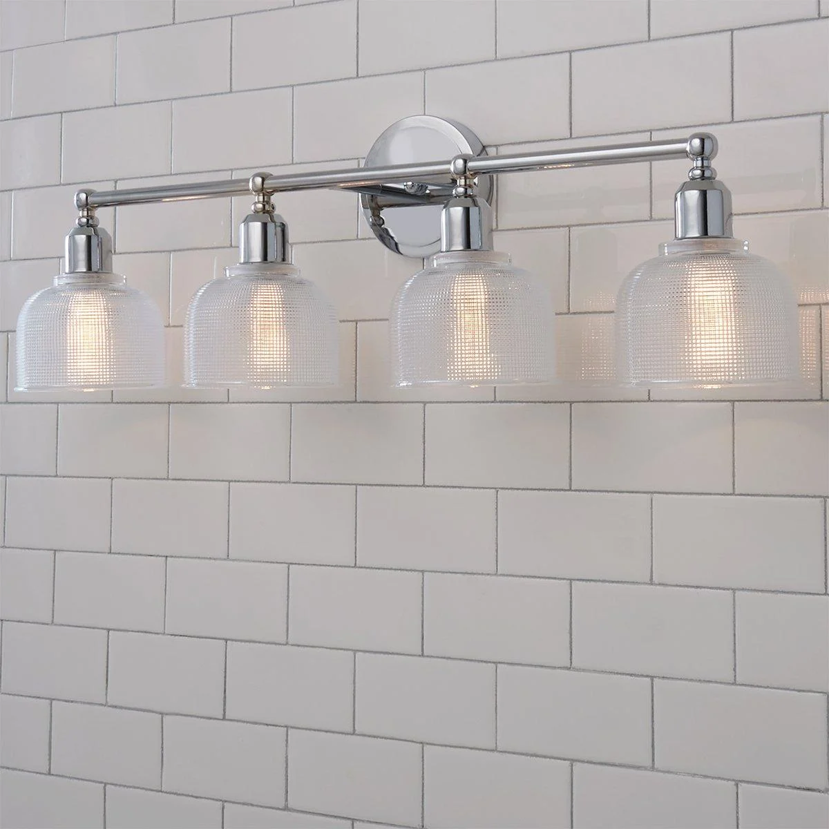 Prismatic Glass Vanity Light - 4 Light