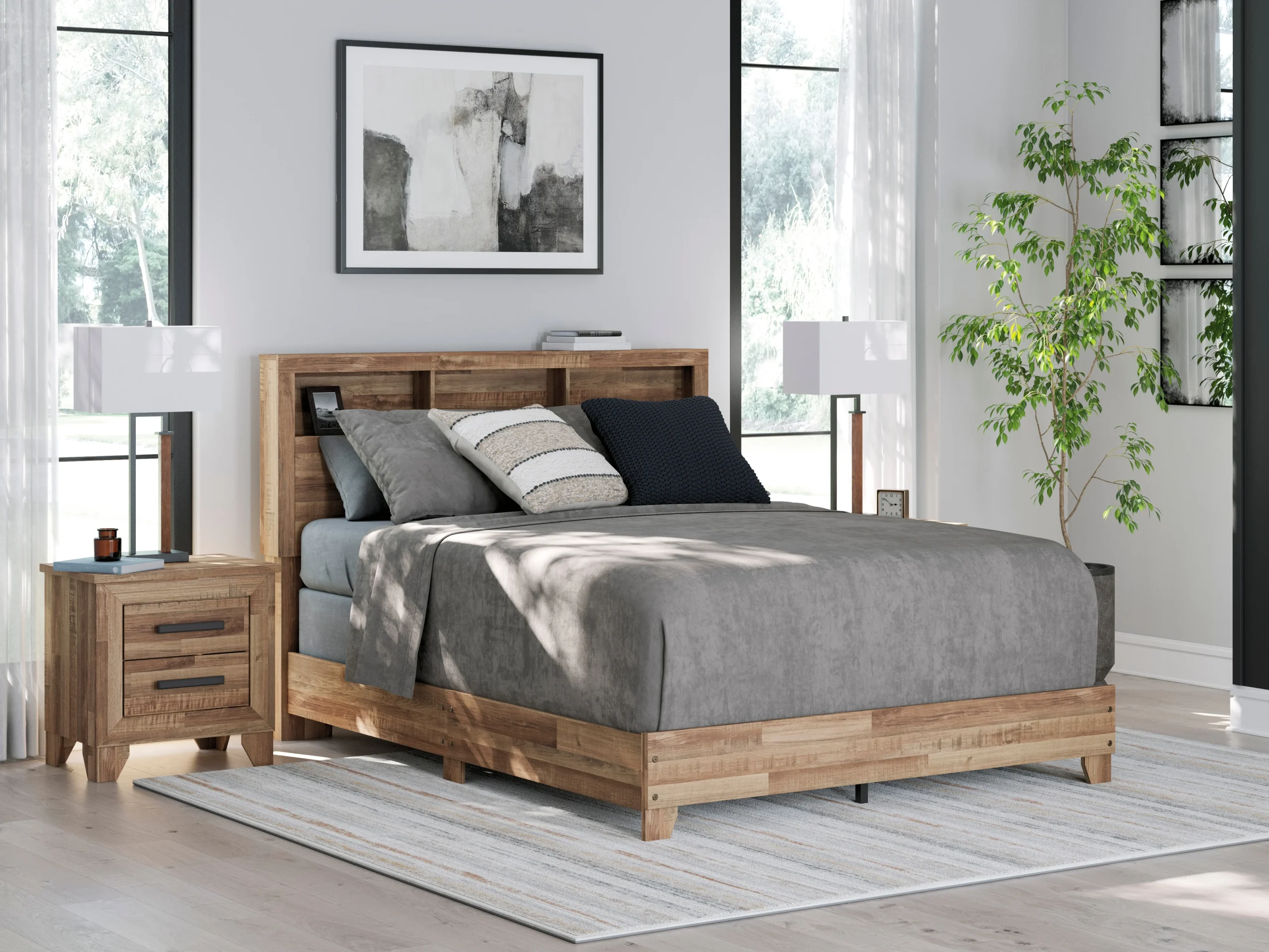 Queen Bookcase Bed