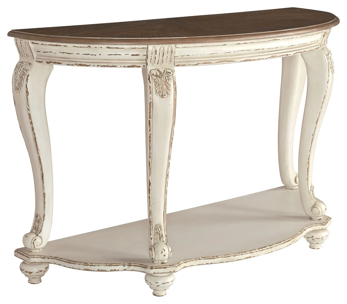 Realyn - White/Brown - Sofa Table