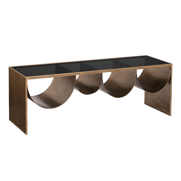 Reed Coffee Table Brass & Black