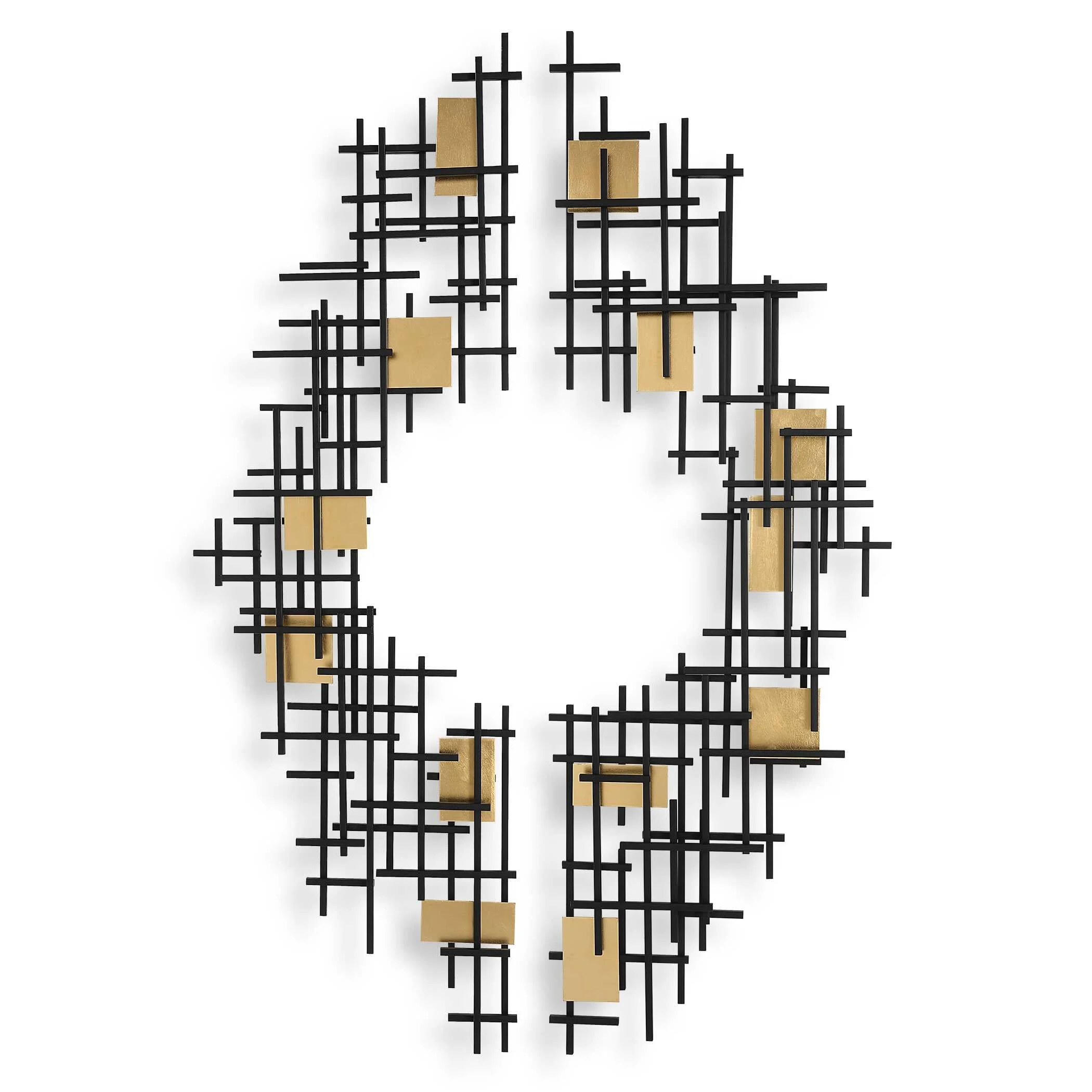 Reflection Metal Grid Wall Decor, Set of 2