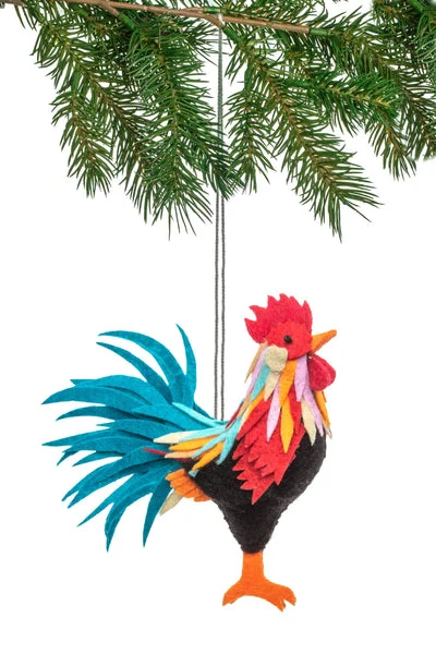 Rooster Ornament Handmade in Kyrgyzstan