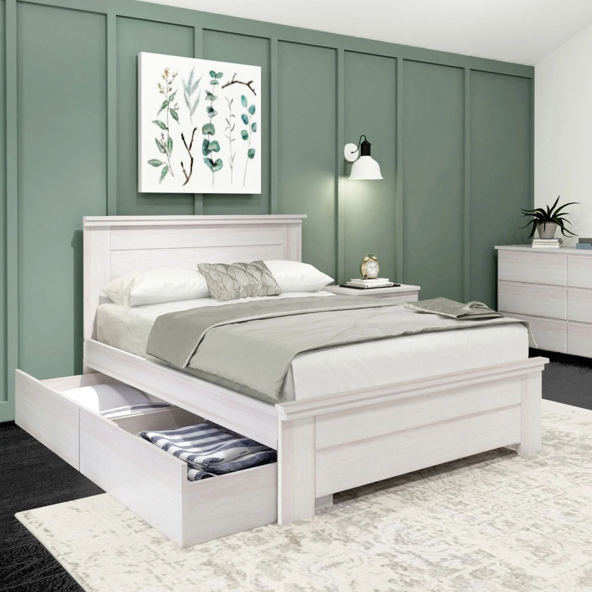 Rustic Panel Bed + Storage - Full