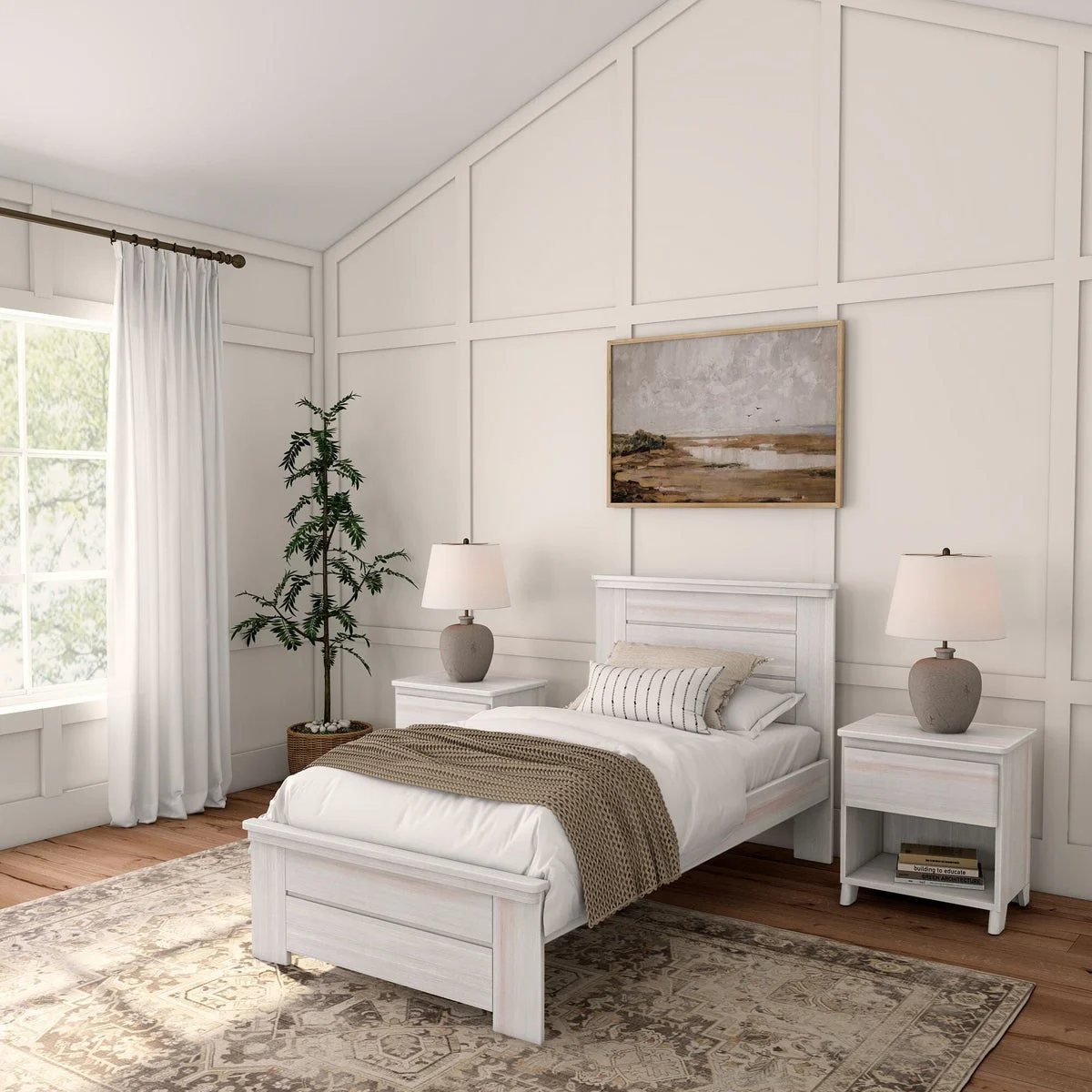 Rustic Panel Bed - Twin