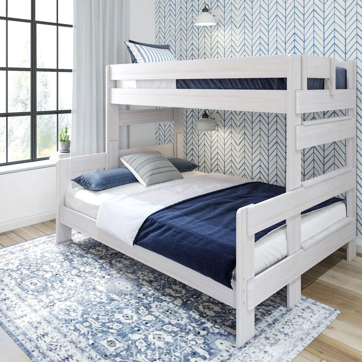 Rustic Twin XL over Queen Bunk Bed