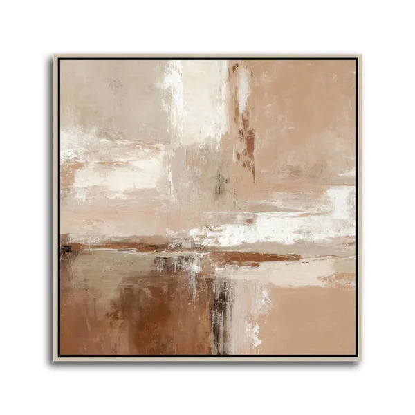 Sahara 42x42" Framed Mixed Media | Laguna Birch Frame | Elite Maison
