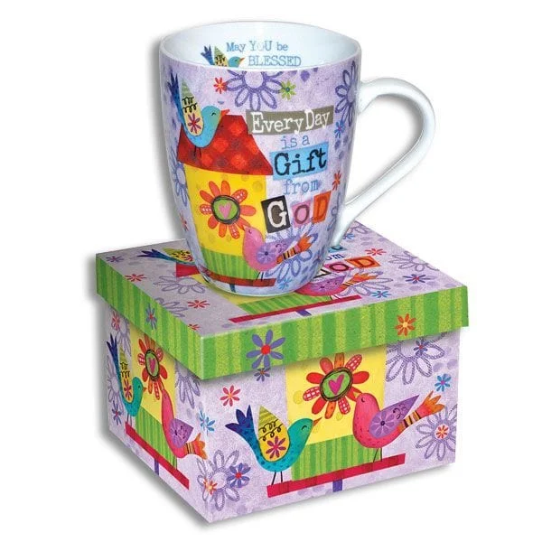 Scripture Mug "Every Day Is a Gift" 4.5" 12oz Beautifully Gift Boxed *