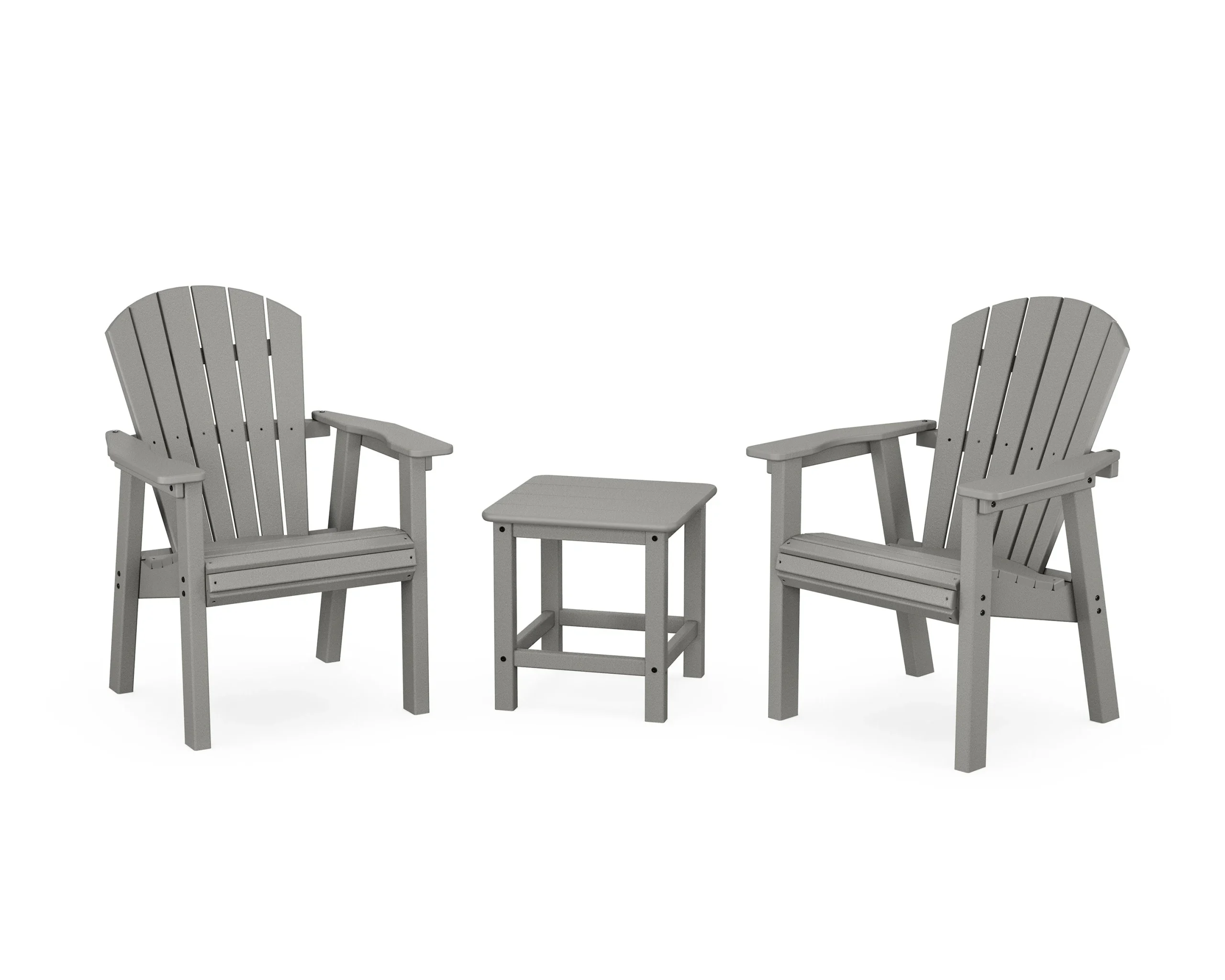 Seashell 3-Piece Upright Adirondack Chair Set