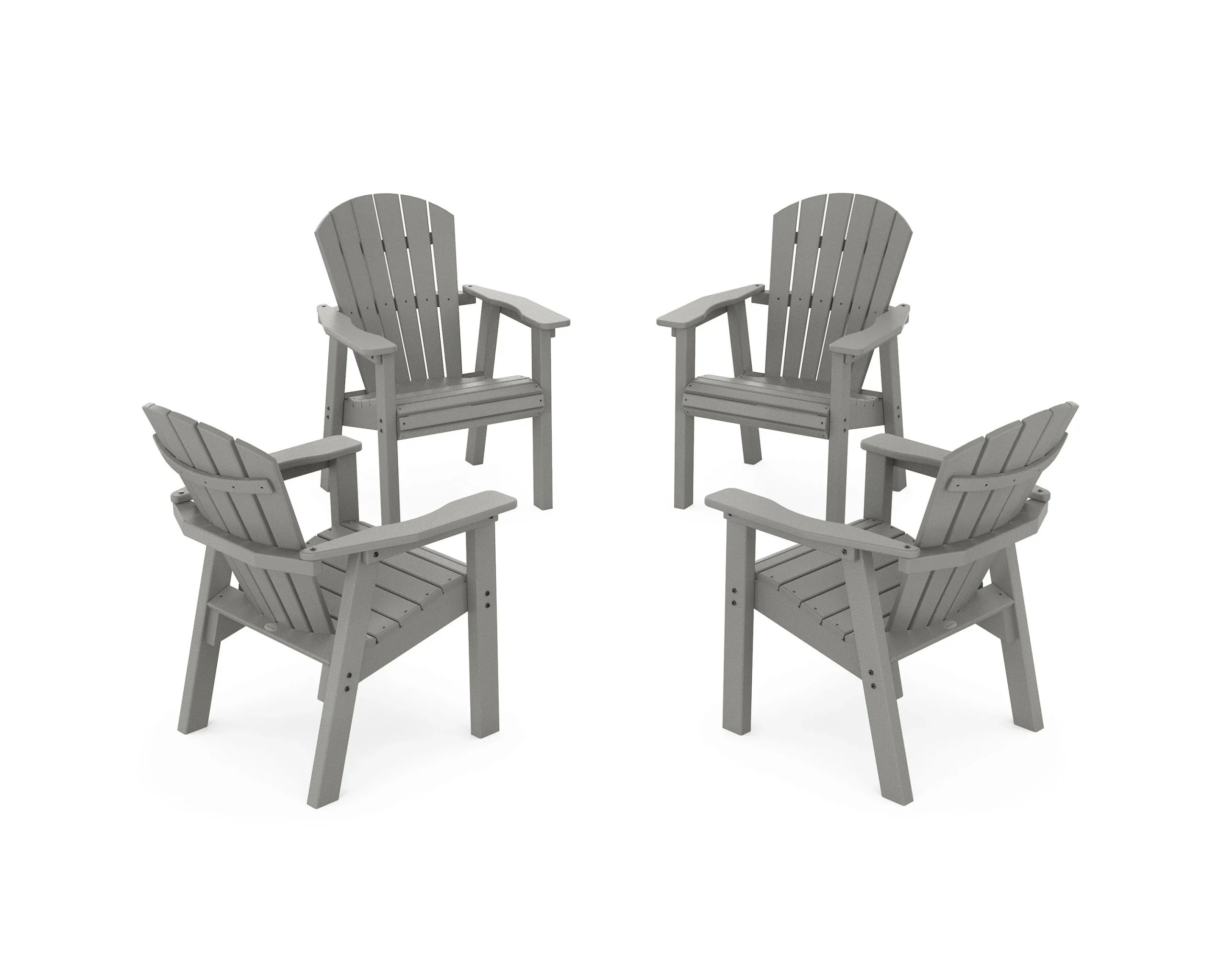 Seashell 4-Piece Upright Adirondack Conversation Set