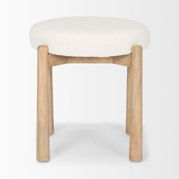 Shaiden White Stool | Round Architectural Seating