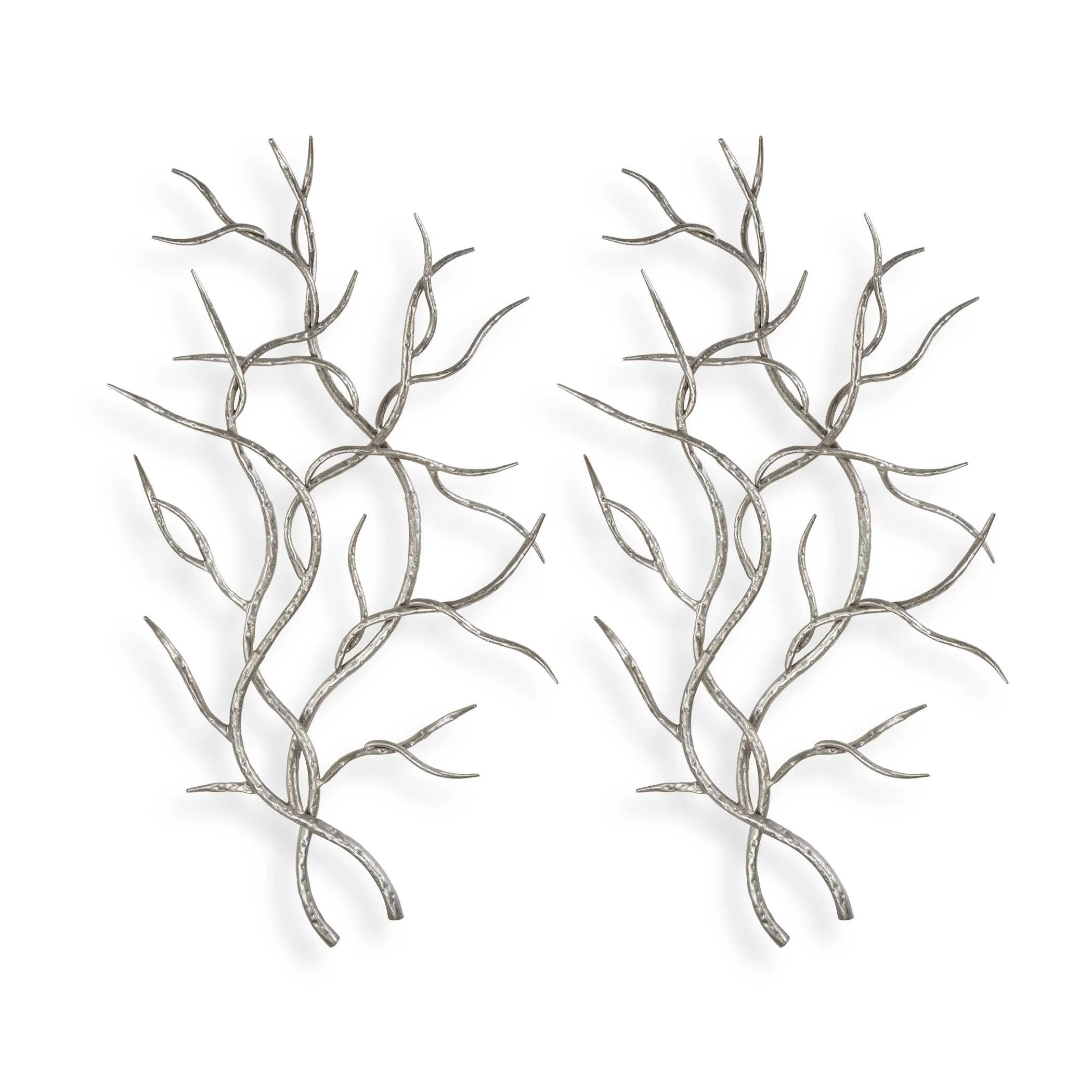 Silver Branches Wall Art Set of 2