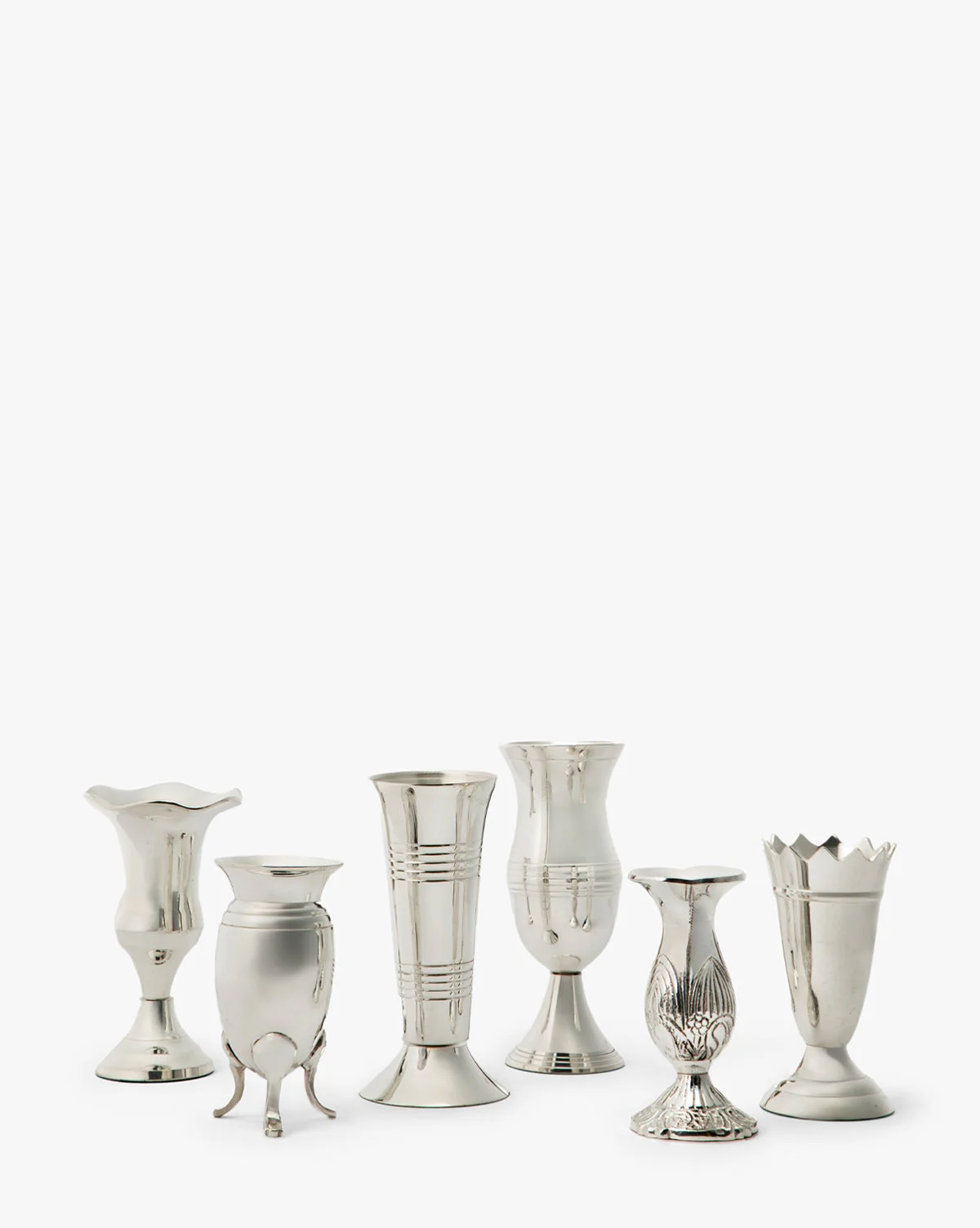Silver Vases (Set of 6)