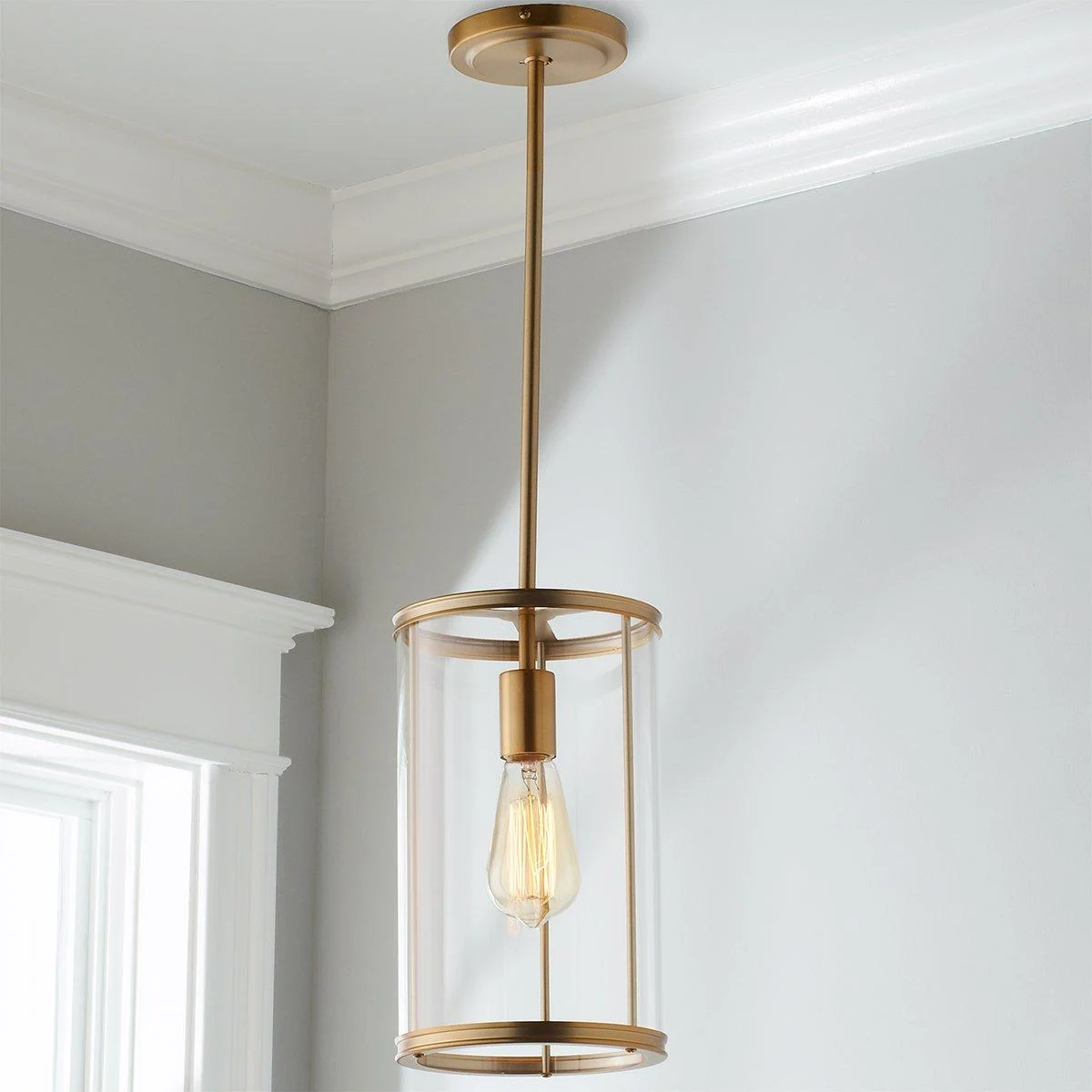Simple Glass Cylinder Pendant