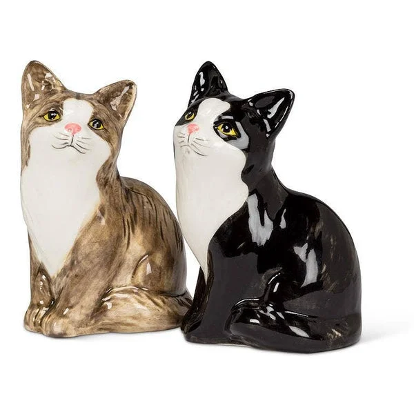 Sitting Cat Pair S&P-3"H Beautiful Sitting Kitty Cat Salt and Pepper Shakers Gift for Cat Lovers