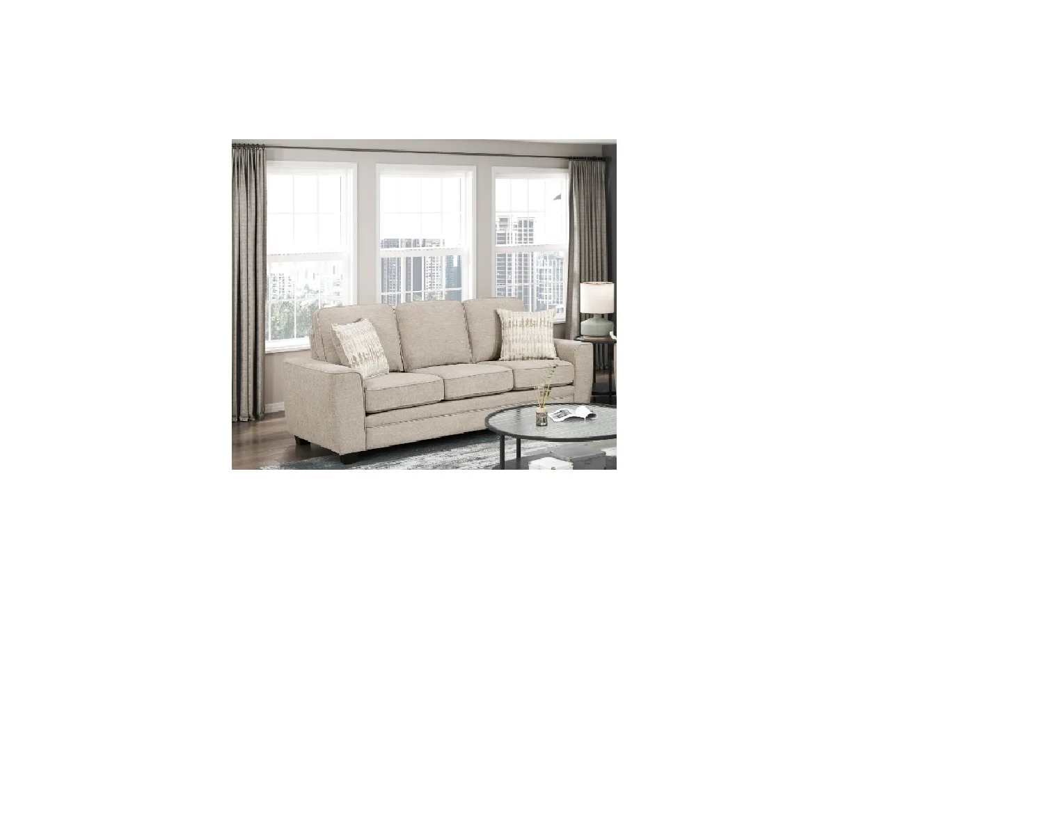 Sofa with Throw Pillows