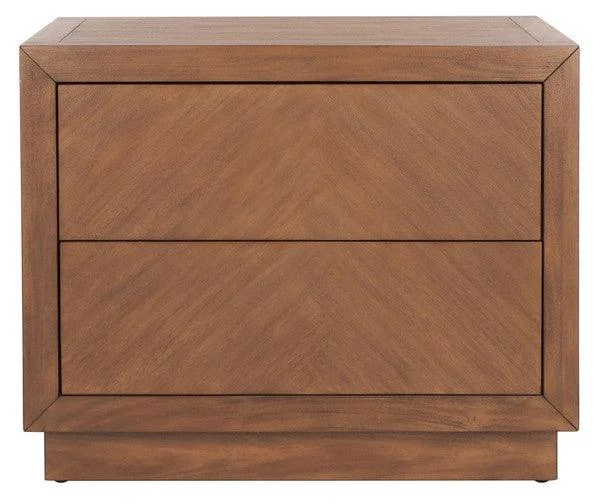 Steve 2 Drawer Wood Nightstand