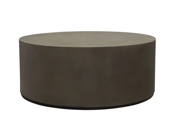 Toulouse Grey Circular Coffee Table | Natural Faux Cement