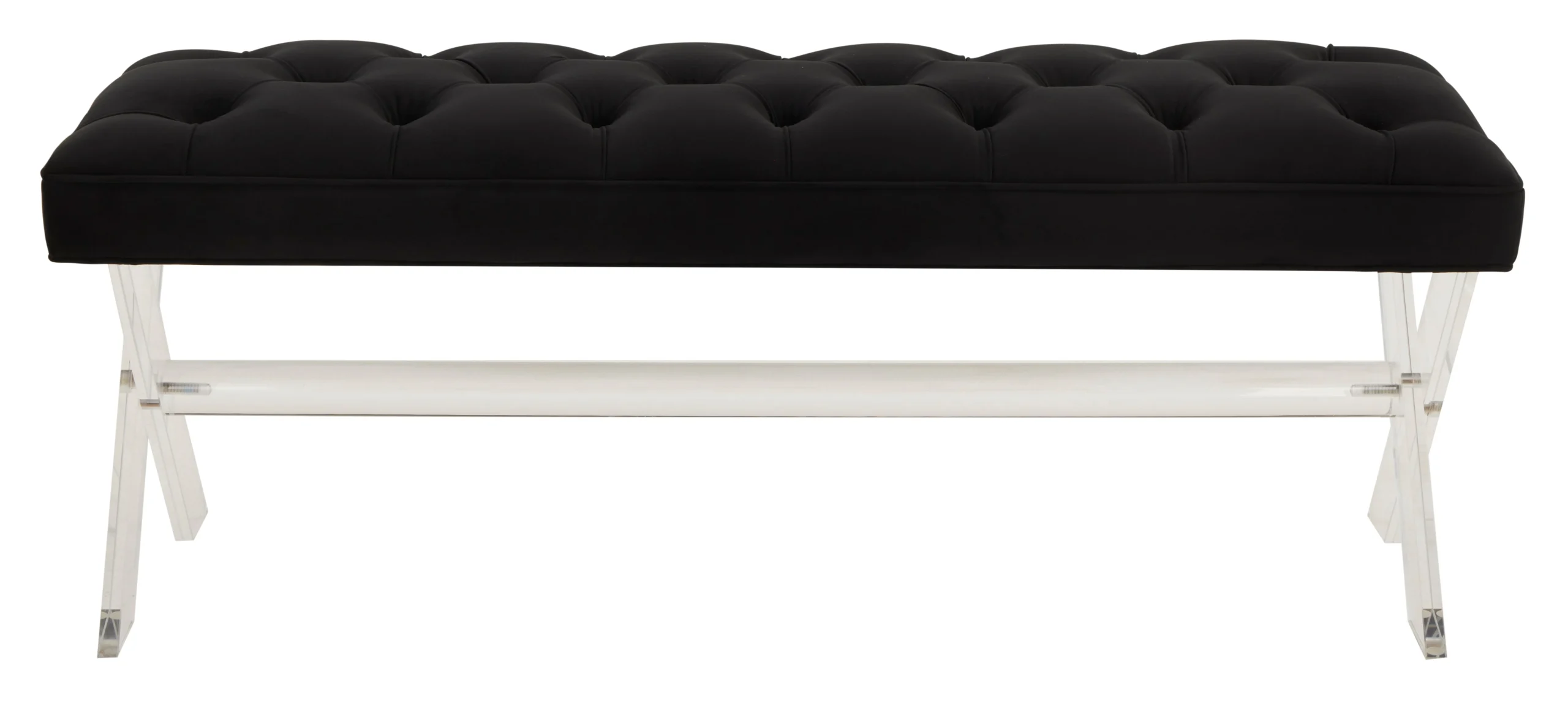 Tourmaline Tufted Acrylic Bench