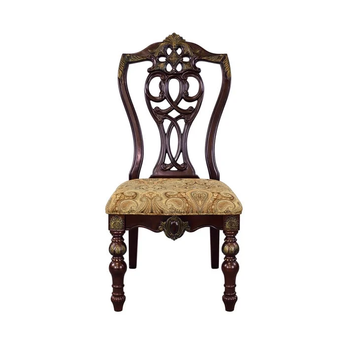 Traditional Side Chair with Gold Tipping