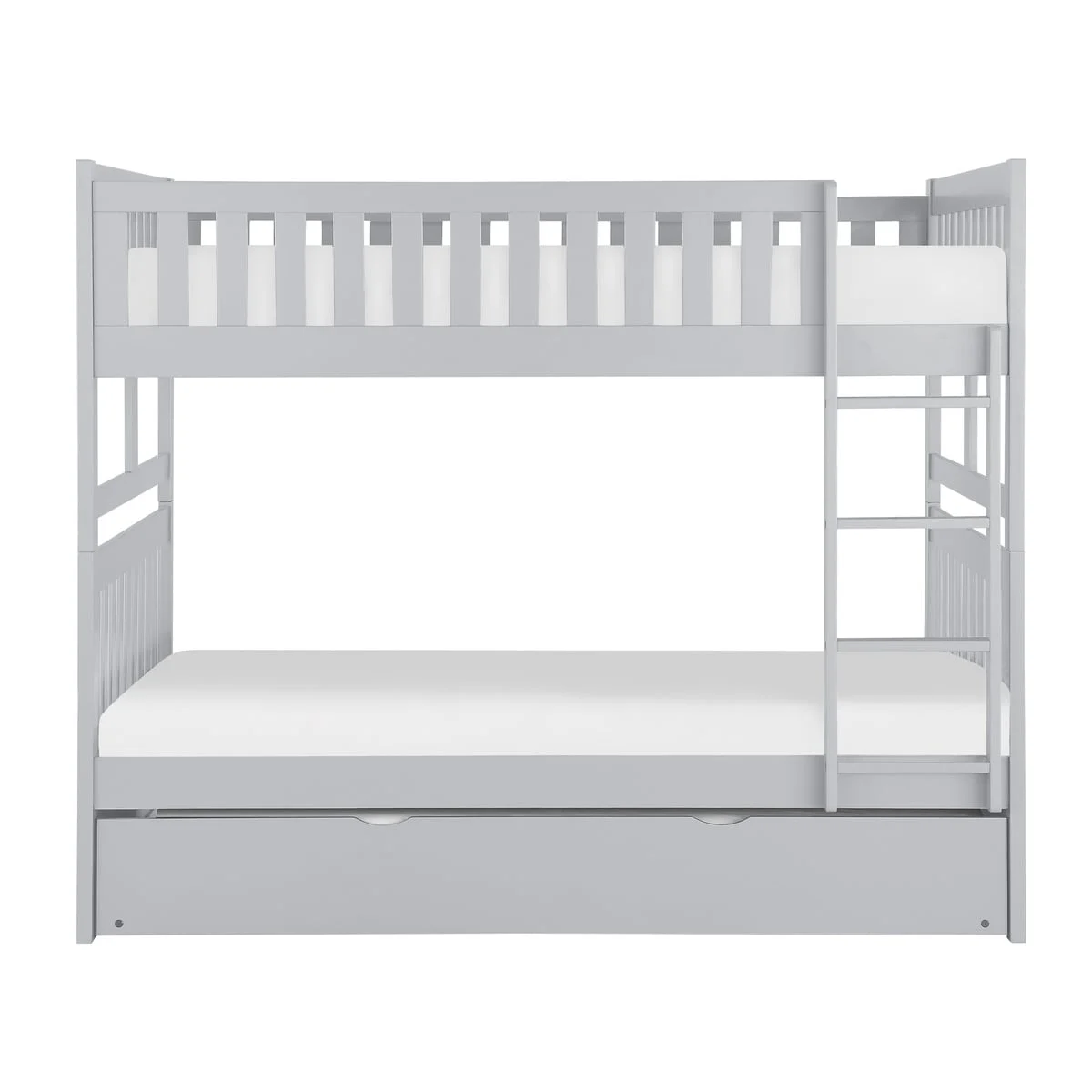 Transitional Full Over Full Bunk Bed with Twin Trundle