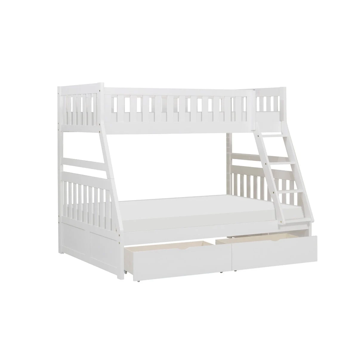 Transitional Twin/Full Bunk Bed with Storage Boxes
