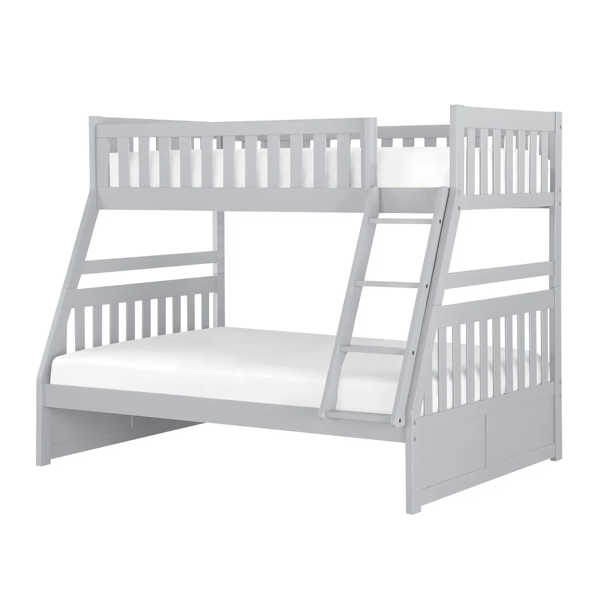 Transitional Twin Over Full Bunk Bed with Ladder