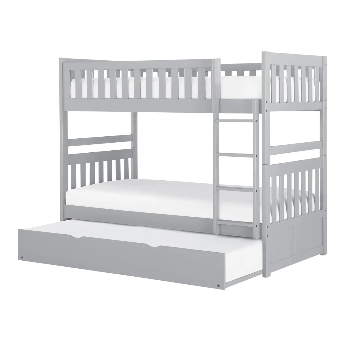 Transitional Twin Over Twin Bunk Bed with Twin Trundle